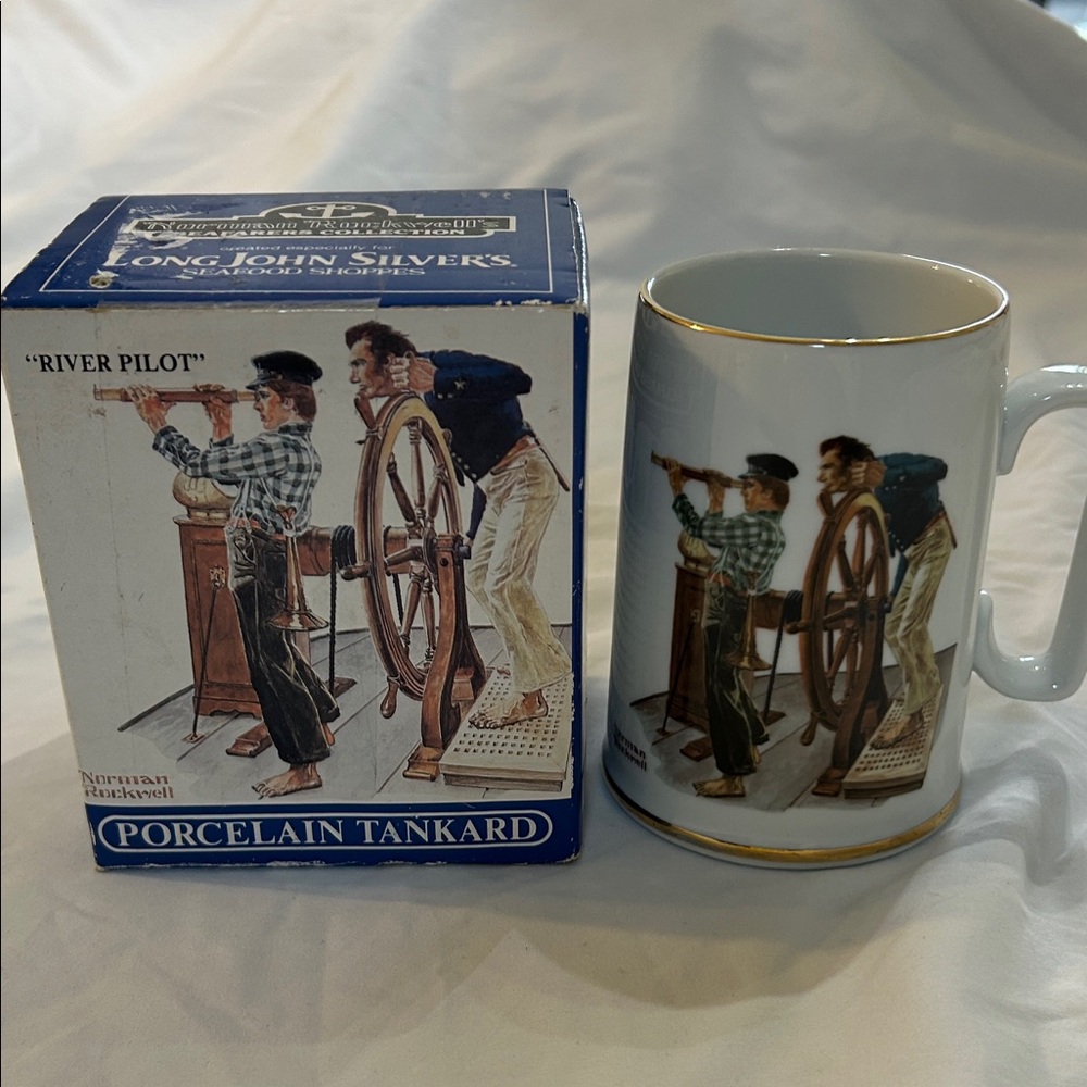 Norman Rockwell Porcelain Tankard River Pilot